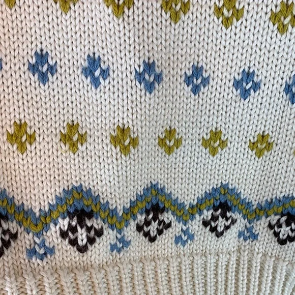 Moda International Multicolor Patterned Cardigan sz s wool blend knit colorful - Picture 9 of 9